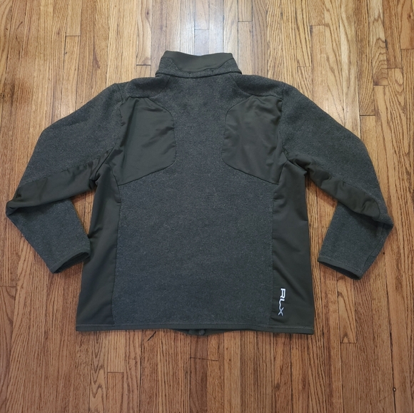 Ralph Lauren RLX Mens Wool Blend Zip Up Jacket Size L Green Hybrid - Picture 5 of 7